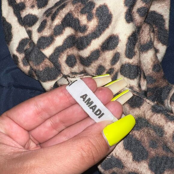 Anthropologie Amadi Tie-Back Bandana leopard or backless tube top size XS - Picture 2 of 5